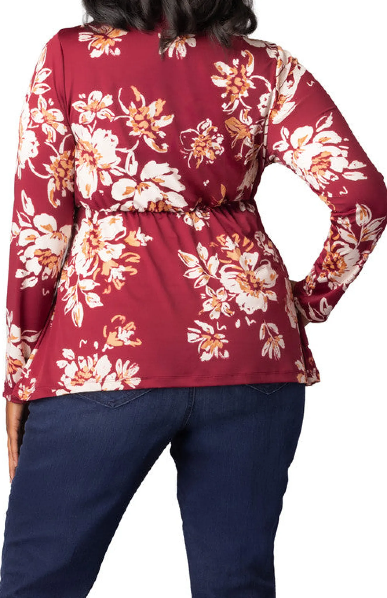 Abigail Long Sleeve Twist Top - Plus