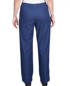 Alfred Dunner Classic All-Around Elastic Waistband Denim Pant, Average Length