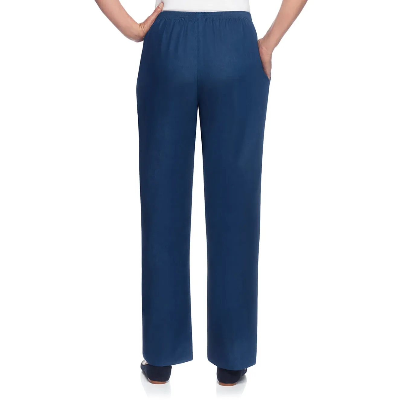 Alfred Dunner Classic All-Around Elastic Waistband Denim Pant Short Length, Petite
