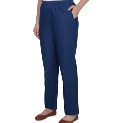 Alfred Dunner Classic All-Around Elastic Waistband Denim Pant Short Length, Petite