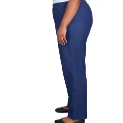 Alfred Dunner Classic All-Around Elastic Waistband Denim Pant Short Length, Plus
