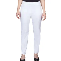 Alfred Dunner Classic Allure Fit Proportioned Pant with Elastic Comfort Waistband, Short