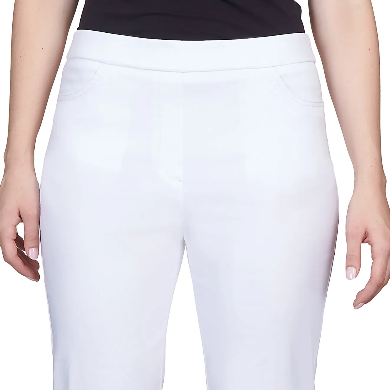 Alfred Dunner Classic Allure Fit Proportioned Pant with Elastic Comfort Waistband, Short
