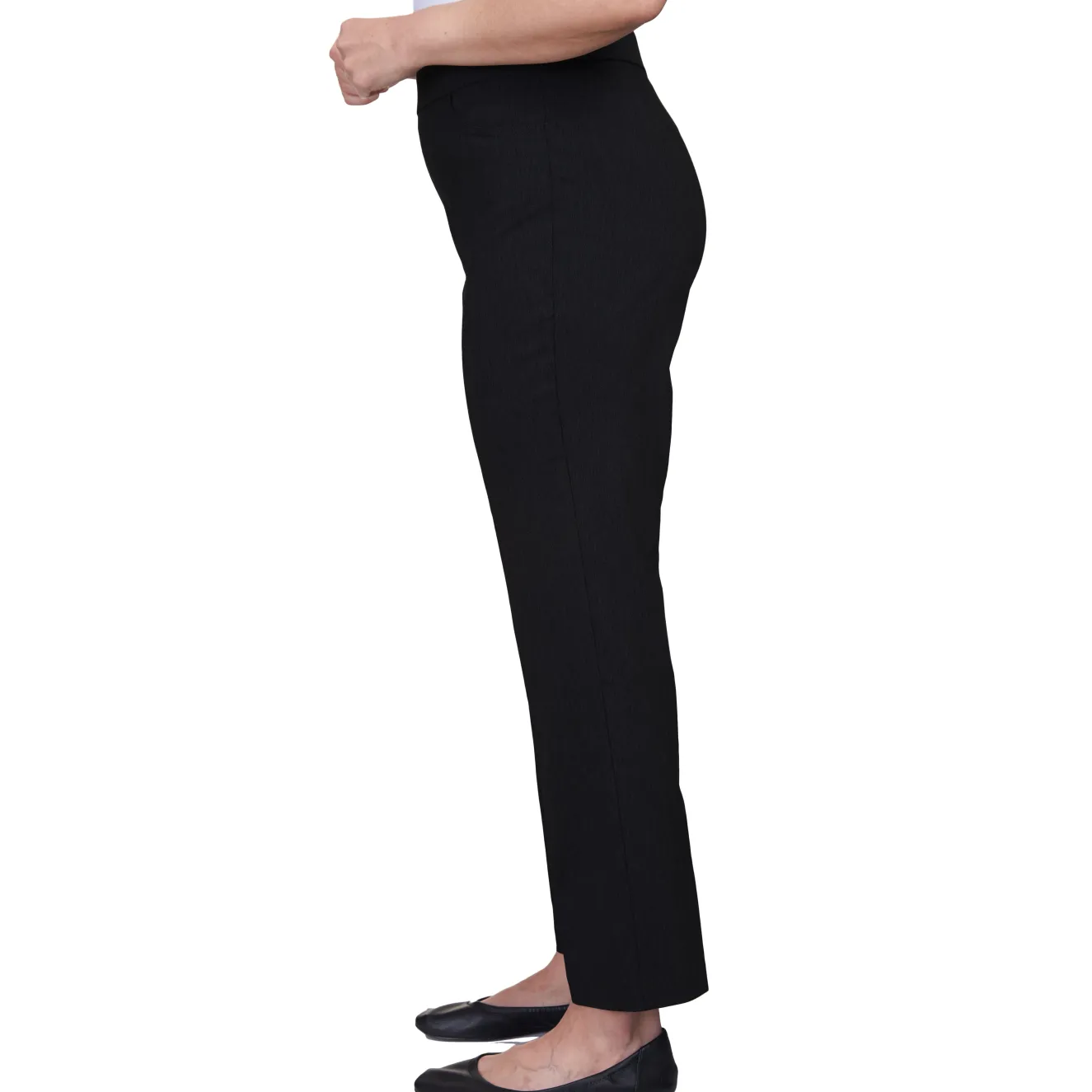 Alfred Dunner Classic Allure Fit Proportioned Pant with Elastic Comfort Waistband, Short