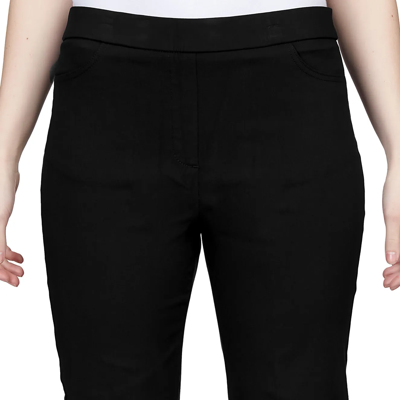 Alfred Dunner Classic Allure Fit Proportioned Pant with Elastic Comfort Waistband, Short