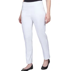 Alfred Dunner Classic Allure Fit Proportioned Pant with Elastic Comfort Waistband, Petite