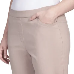 Alfred Dunner Classic Allure Fit Proportioned Pant with Elastic Comfort Waistband, Petite