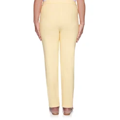 Alfred Dunner Classic Allure Fit Proportioned Pant with Elastic Comfort Waistband, Petite