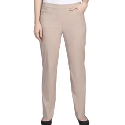 Alfred Dunner Classic Allure Fit Proportioned Pant with Elastic Comfort Waistband, Petite