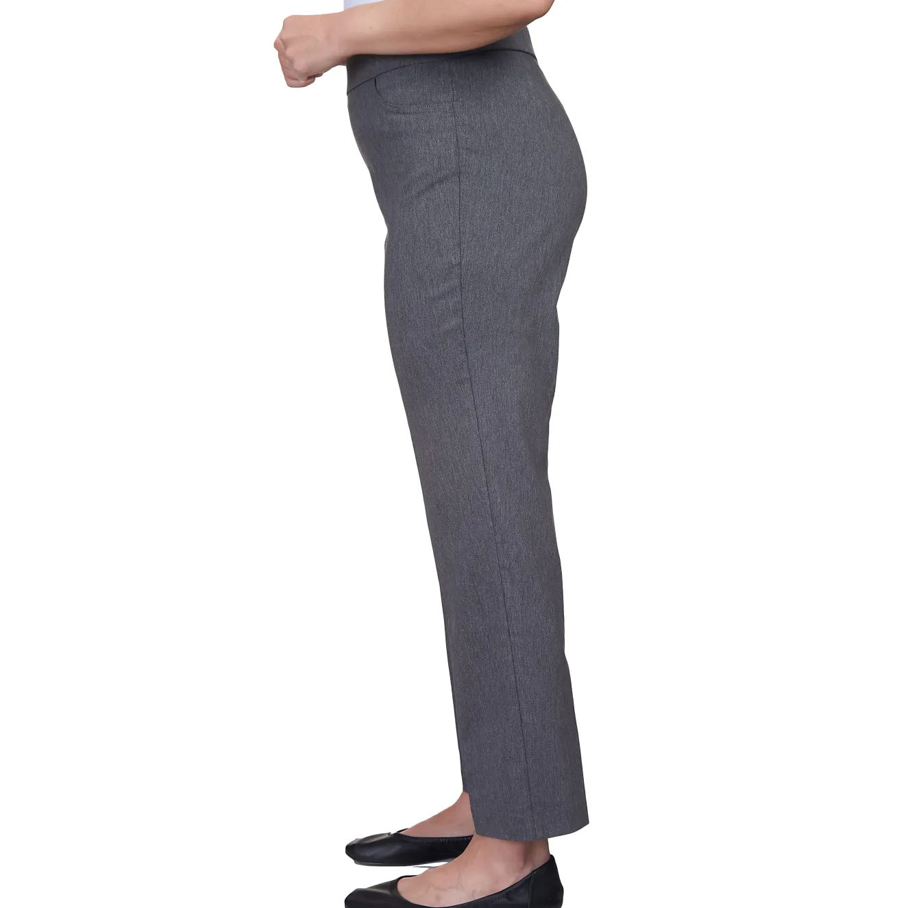 Alfred Dunner Classic Allure Fit Proportioned Pant with Elastic Comfort Waistband Short Length, Petite