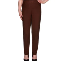 Alfred Dunner Classic Allure Fit Proportioned Pant with Elastic Comfort Waistband Short Length, Petite