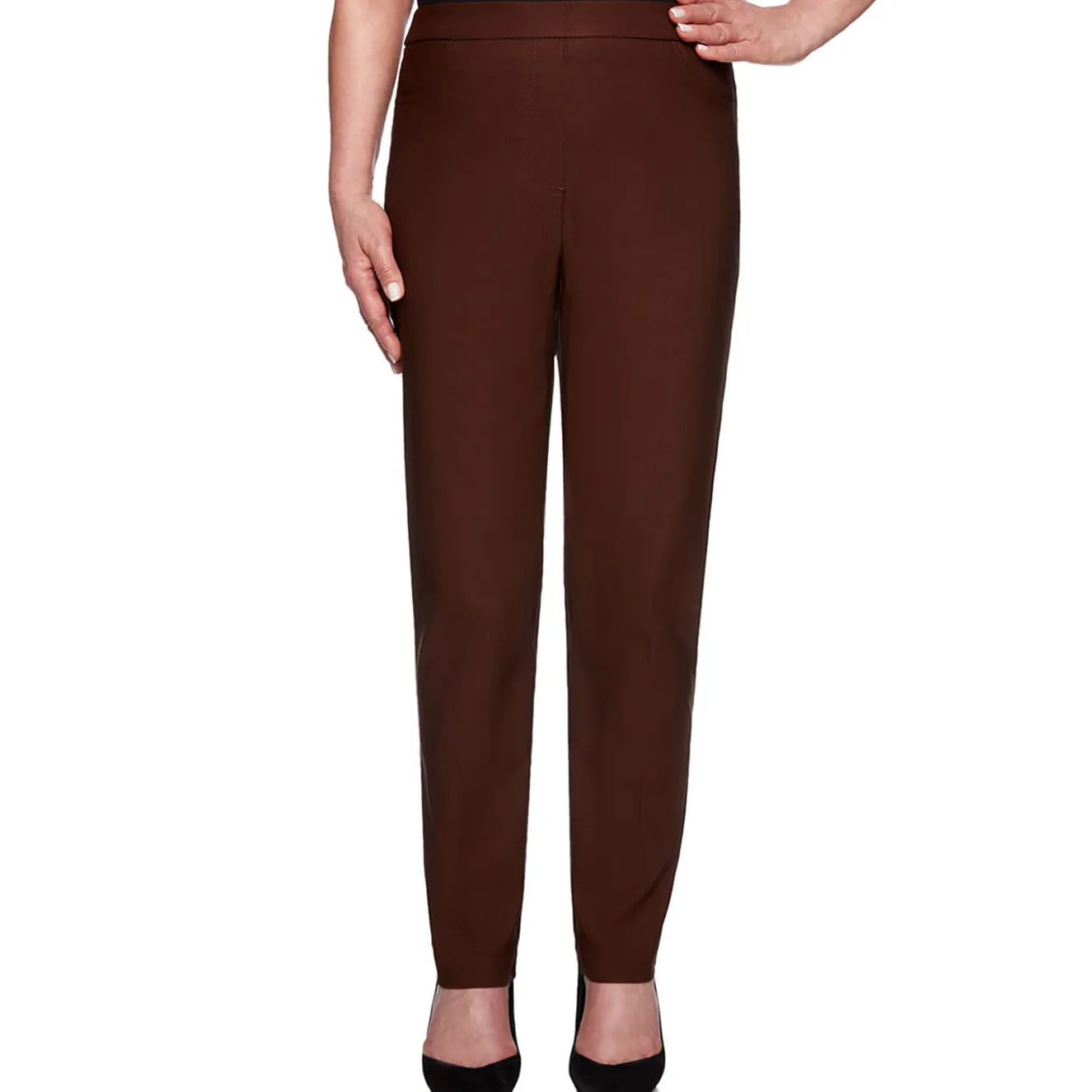 Alfred Dunner Classic Allure Fit Proportioned Pant with Elastic Comfort Waistband Short Length, Petite
