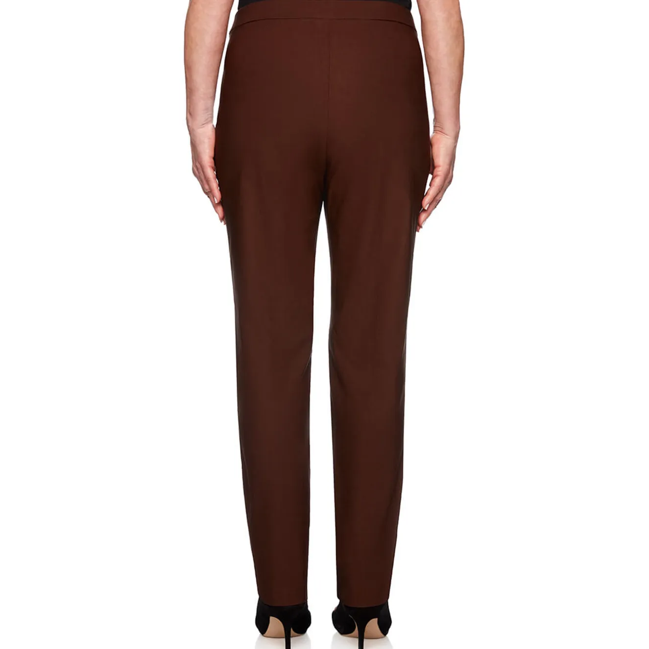 Alfred Dunner Classic Allure Fit Proportioned Pant with Elastic Comfort Waistband Short Length, Petite
