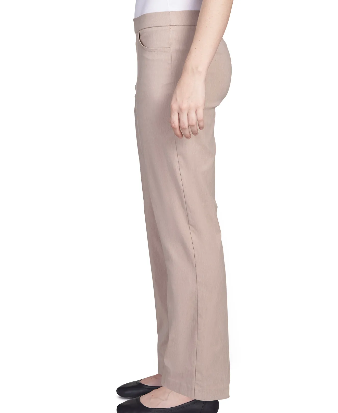 Alfred Dunner Classic Allure Fit Proportioned Pant with Elastic Comfort Waistband Short Length, Petite