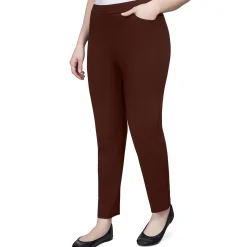 Alfred Dunner Classic Allure Fit Proportioned Pant with Elastic Comfort Waistband Short Length, Petite