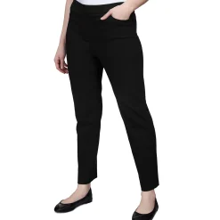 Alfred Dunner Classic Allure Fit Proportioned Pant with Elastic Comfort Waistband, Average Length