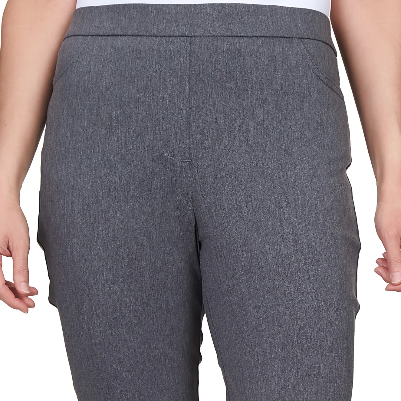 Alfred Dunner Classic Allure Fit Proportioned Pant with Elastic Comfort Waistband, Average Length