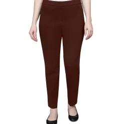 Alfred Dunner Classic Allure Fit Proportioned Pant with Elastic Comfort Waistband, Average Length
