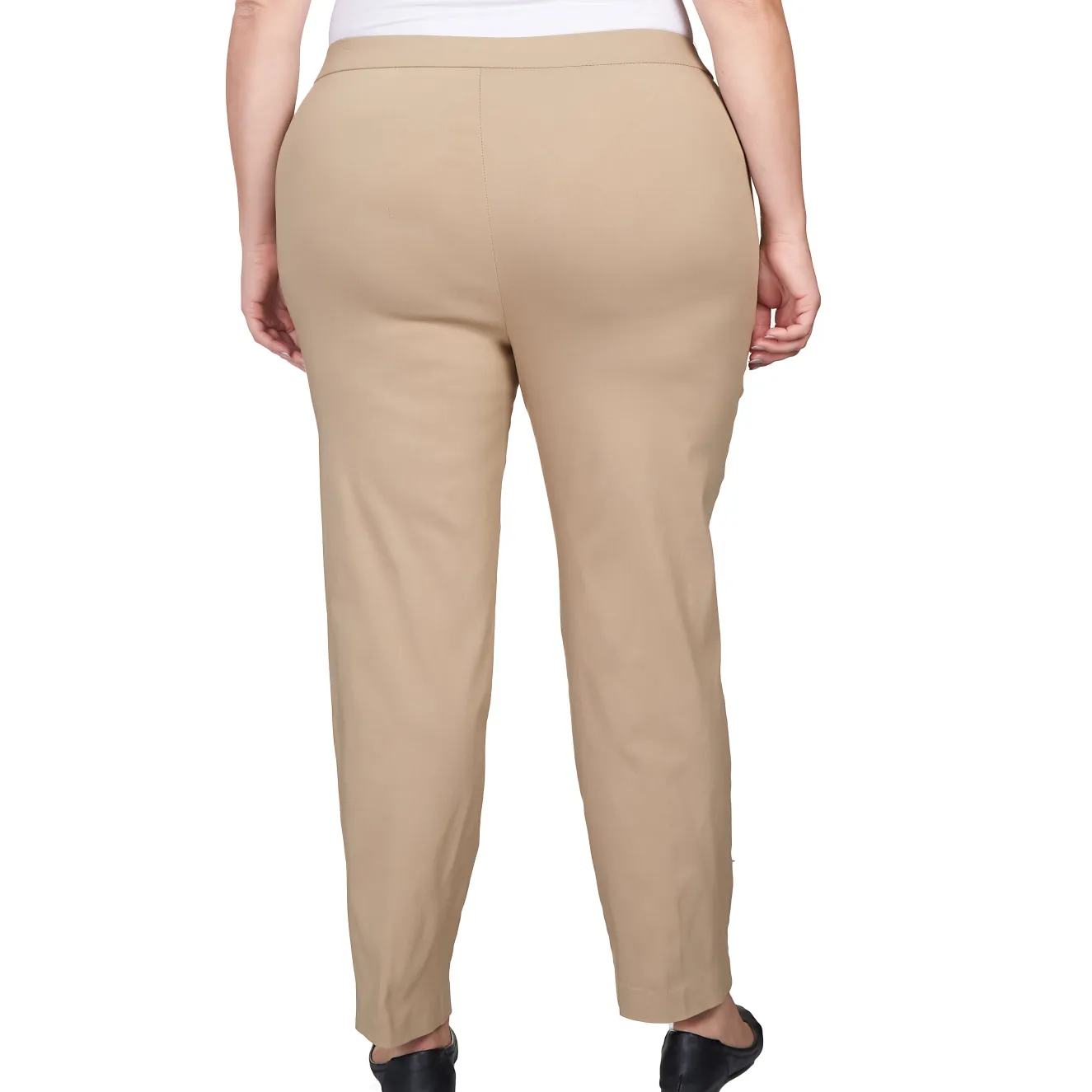 Alfred Dunner Classic Allure Fit Proportioned Pant with Elastic Comfort Waistband, Average Length, Plus