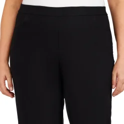 Alfred Dunner Classic Allure Fit Proportioned Pant with Elastic Comfort Waistband, Average Length, Plus