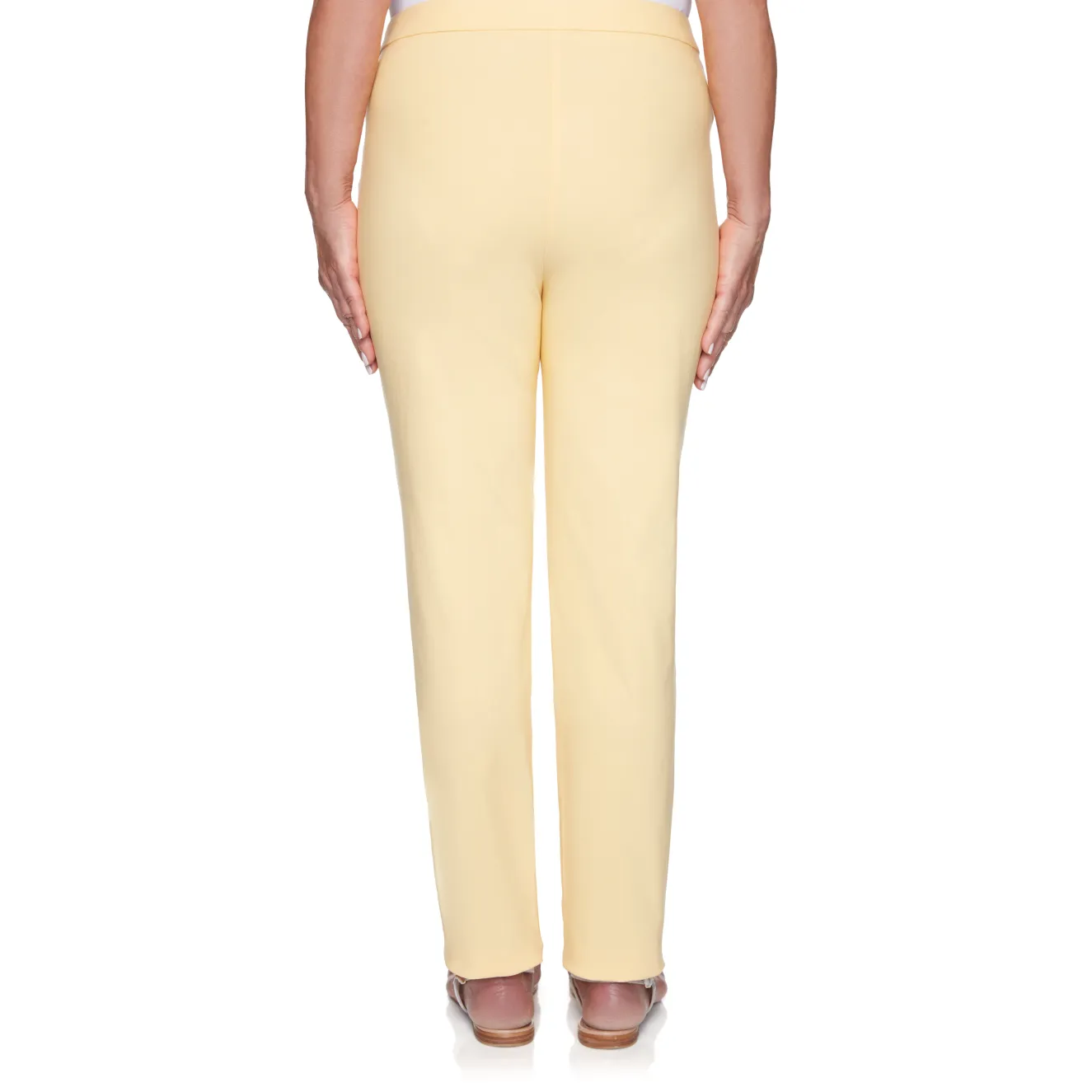 Alfred Dunner Classic Allure Fit Proportioned Pant with Elastic Comfort Waistband, Average Length, Plus