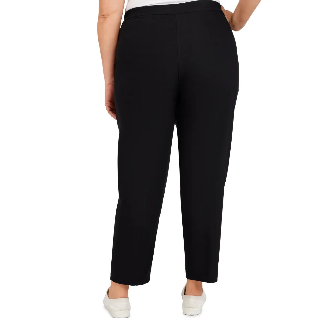Alfred Dunner Classic Allure Fit Proportioned Pant with Elastic Comfort Waistband, Average Length, Plus