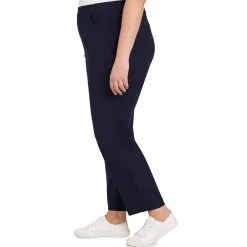 Alfred Dunner Classic Allure Fit Proportioned Pant with Elastic Comfort Waistband, Average Length, Plus