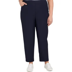 Alfred Dunner Classic Allure Fit Proportioned Pant with Elastic Comfort Waistband, Average Length, Plus