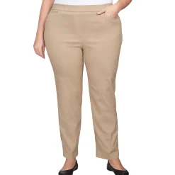 Alfred Dunner Classic Allure Fit Proportioned Pant with Elastic Comfort Waistband, Average Length, Plus