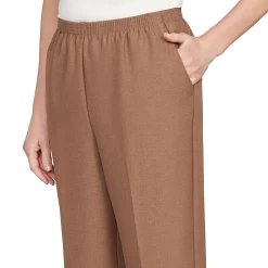 Alfred Dunner Classic Signature Fit Textured Trousers with All-Around Elastic Waistband, Short