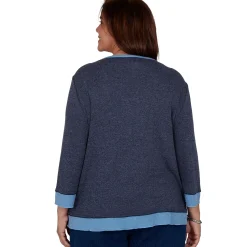 Alfred Dunner Heathered Colorblock Knit Top