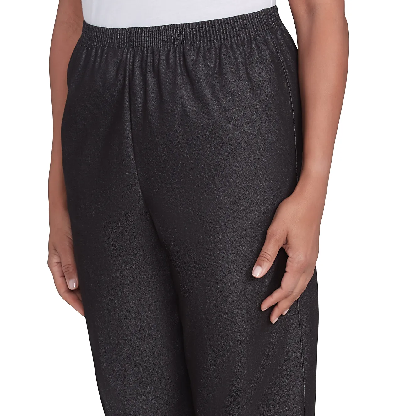 Alfred Dunner Relaxed Fit Denim Capri