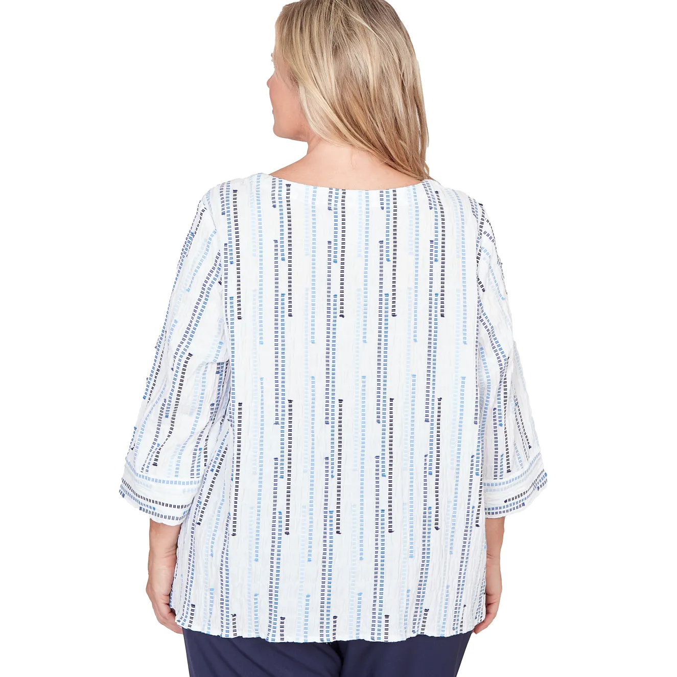 Alfred Dunner Spliced Jacquard Stripe Top, Plus