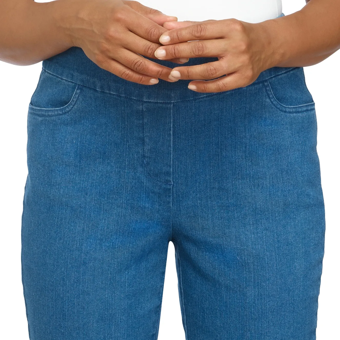 Alfred Dunner Super Stretch Mid-Rise Short Length Pant
