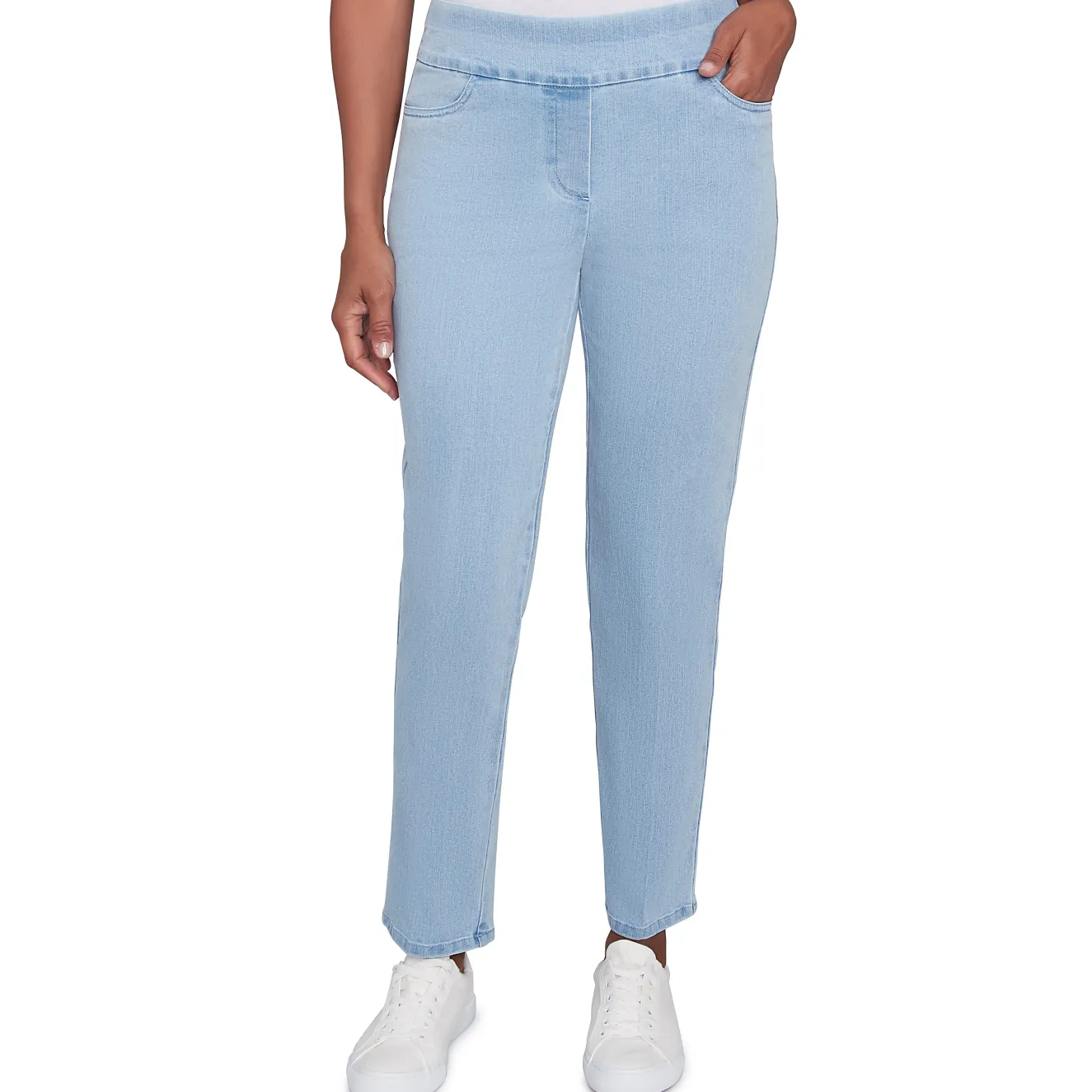 Alfred Dunner Super Stretch Mid-Rise Short Length Pant