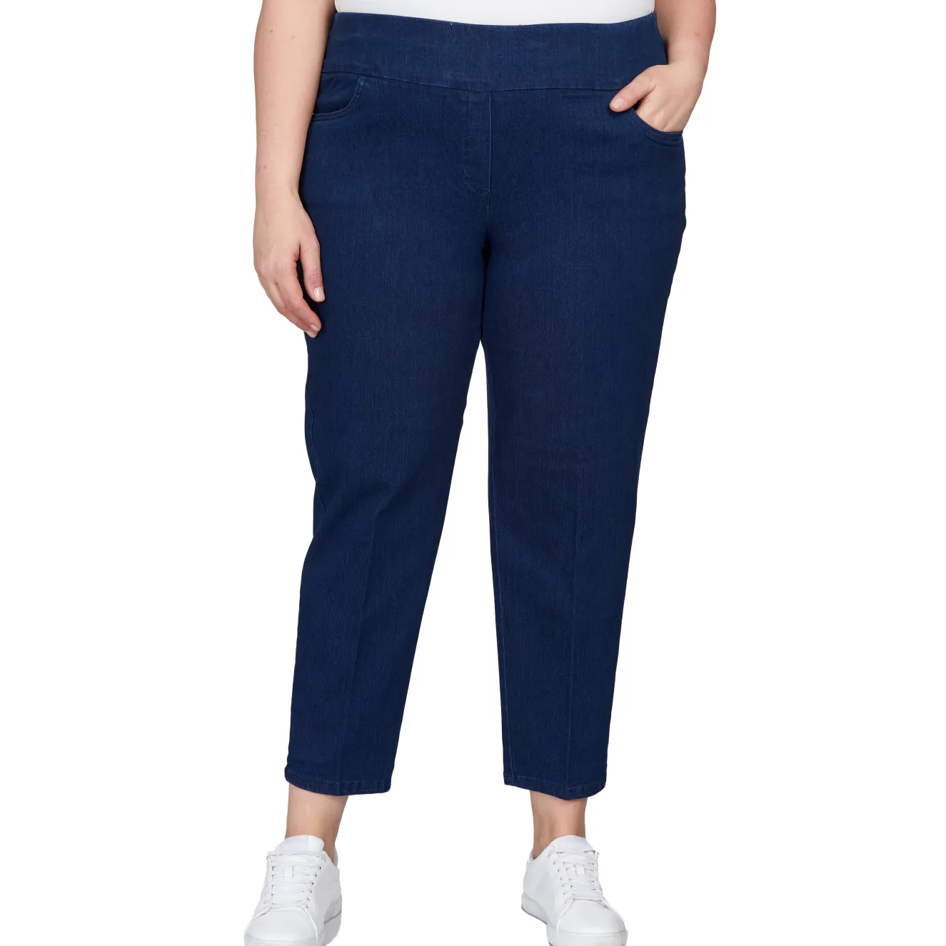 Alfred Dunner Super Stretch Mid-Rise Short Length Pant, Plus