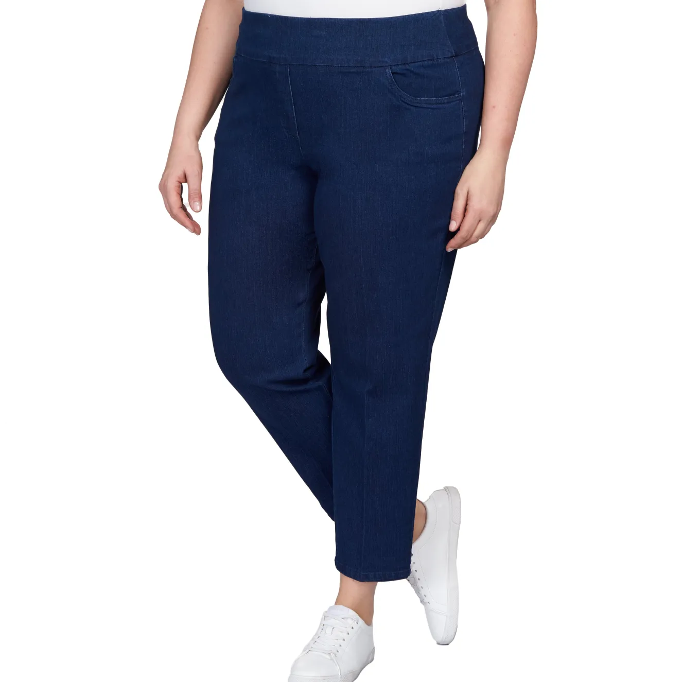 Alfred Dunner Super Stretch Mid-Rise Short Length Pant, Plus