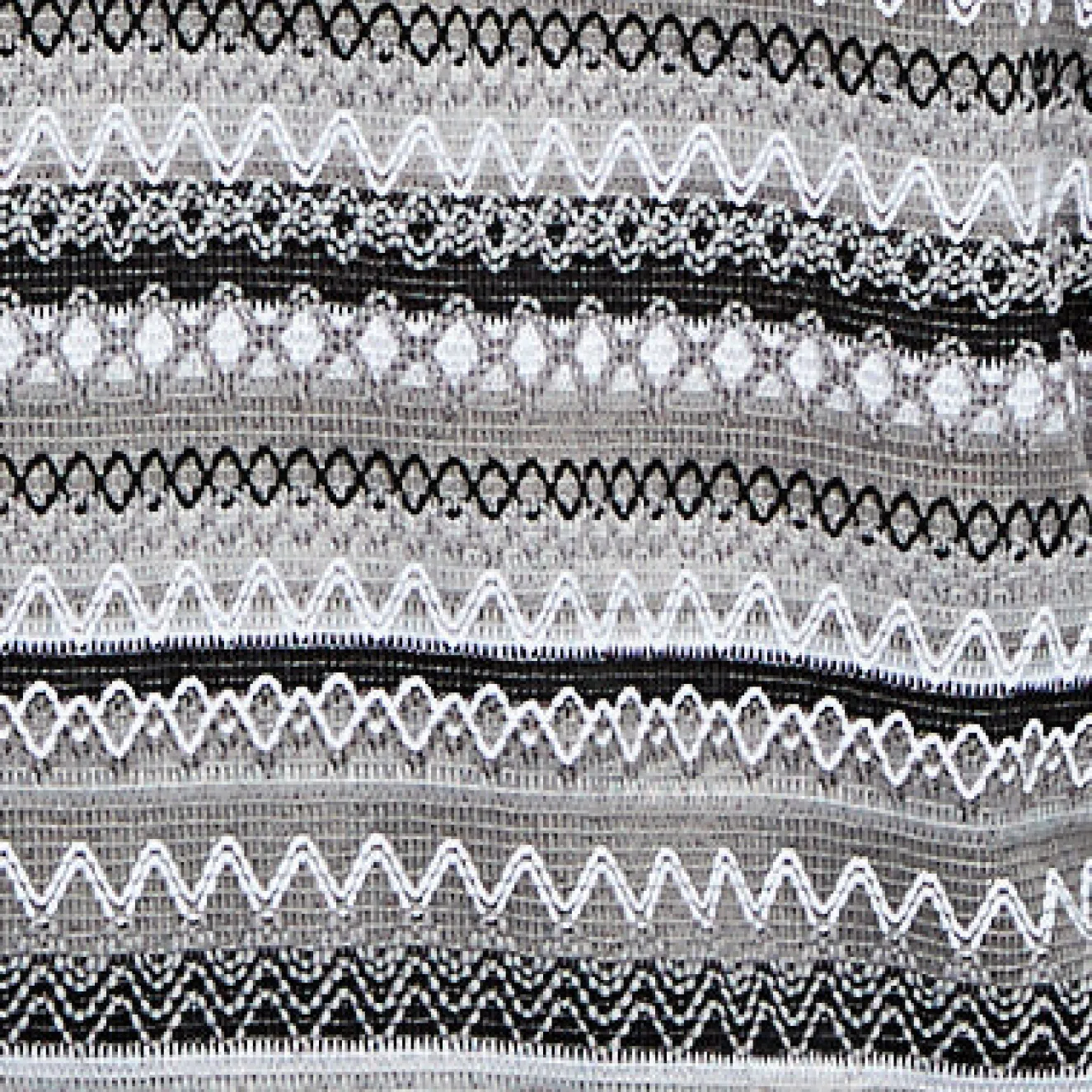 Alfred Dunner Textured Stripe Knit Top with Necklace - Grey