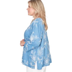 Alfred Dunner Tossed Floral Embroidered Top, Plus