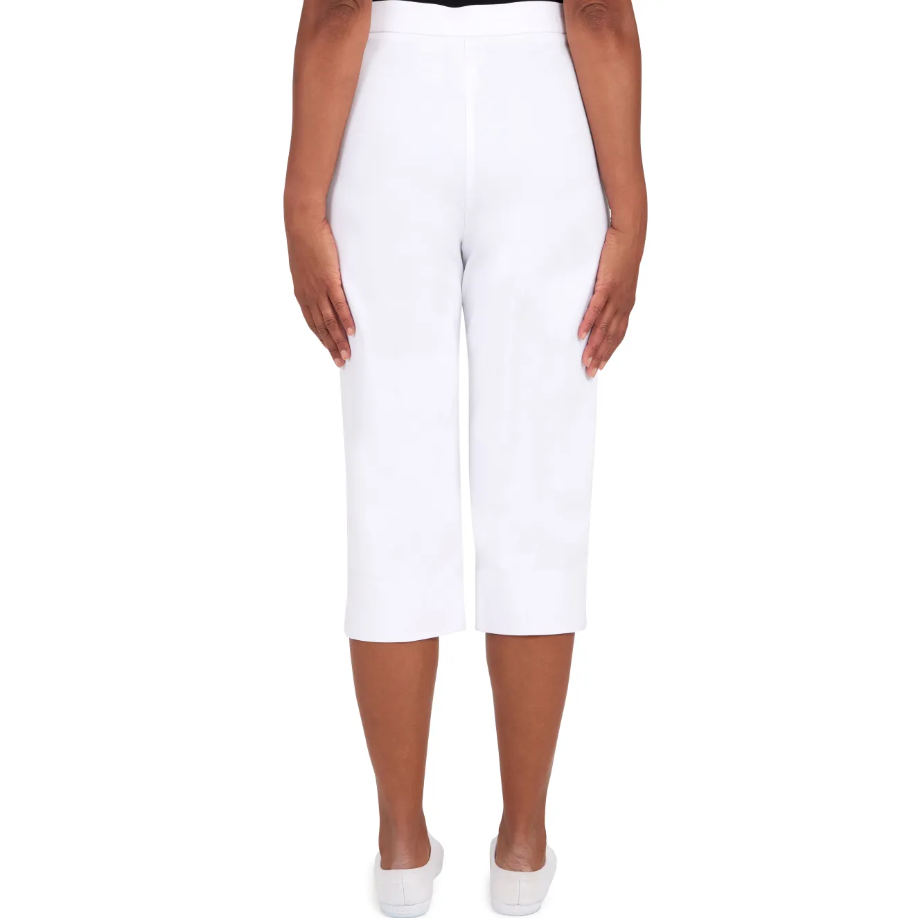 Alfred Dunner Women's Allure Stretch Clamdigger Pant- Petite