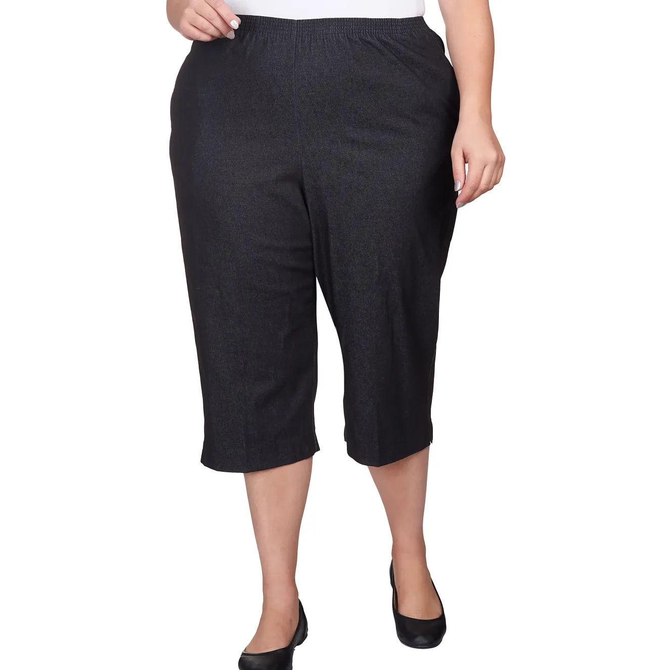 Alfred Dunner Women's Relaxed Fit Denim Capri - Plus