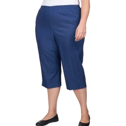 Alfred Dunner Women's Relaxed Fit Denim Capri - Plus