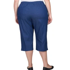 Alfred Dunner Women's Relaxed Fit Denim Capri - Plus