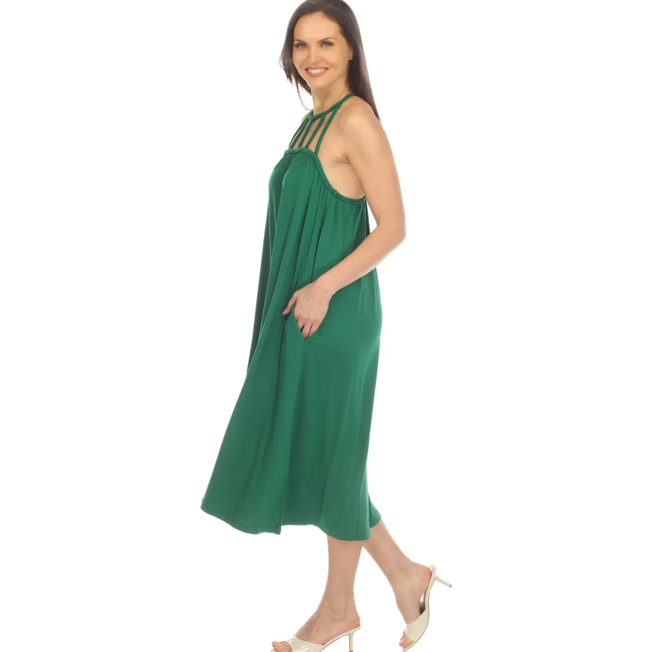 Braided Strap Midi Dress