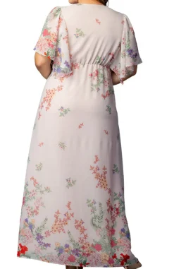 Catalina Border Print Gown - Beige - Plus