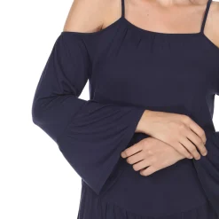 Cold Shoulder Ruffle Sleeve Top