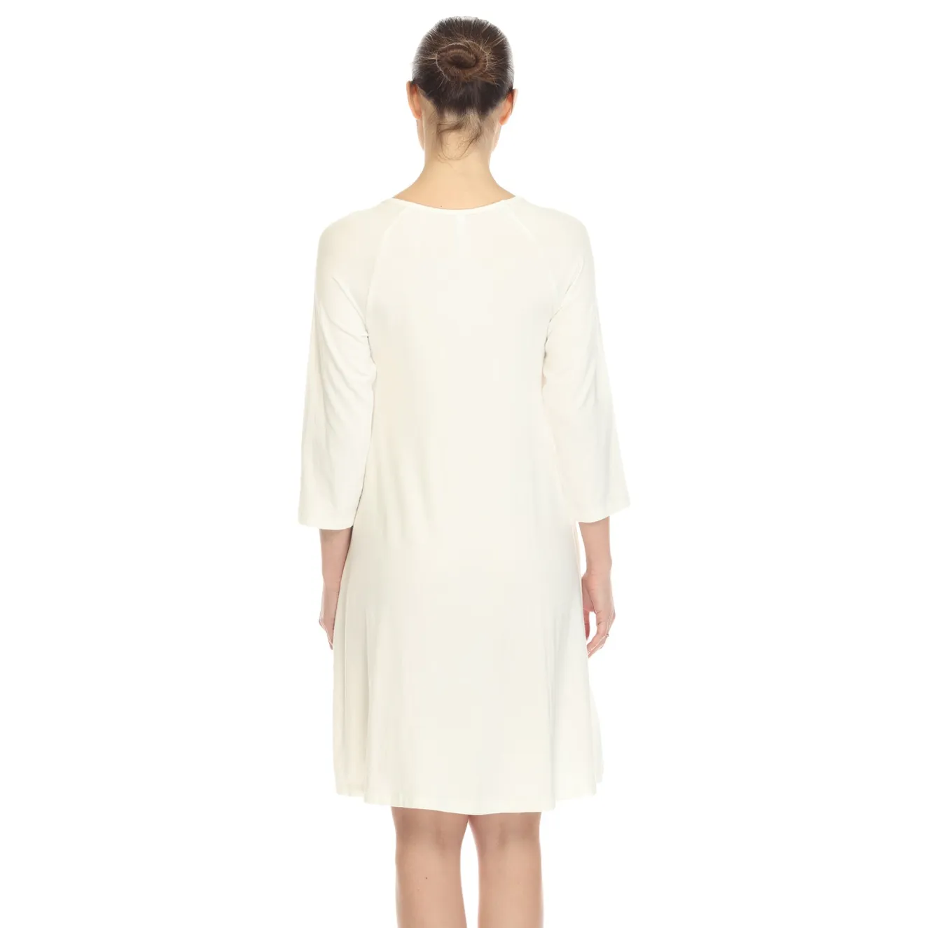 Criss Cross Neckline Swing Midi Dress