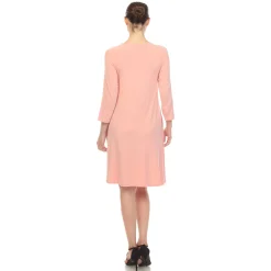 Criss Cross Neckline Swing Midi Dress