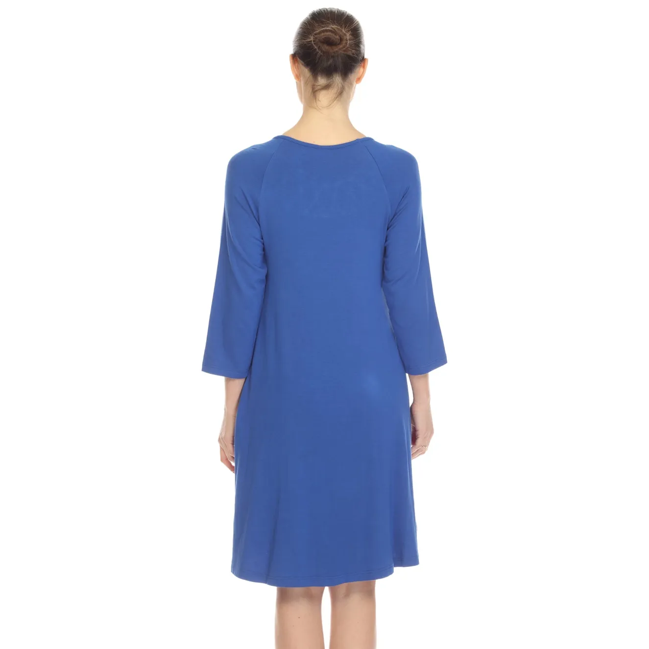 Criss Cross Neckline Swing Midi Dress