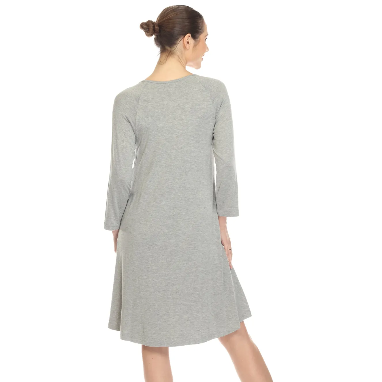 Criss Cross Neckline Swing Midi Dress